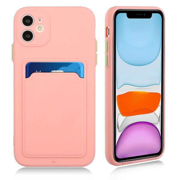 Kortholdercover til iPhone 12 Mini - Pink