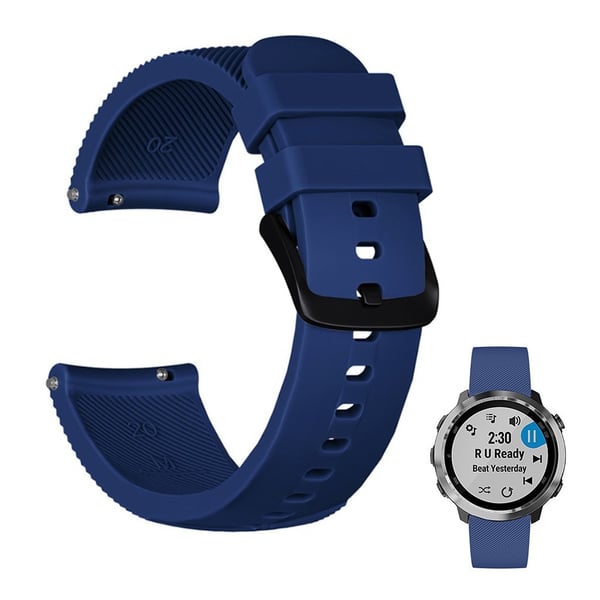 Garmin Vivomove Luxe / Vivomove 3 / Vivomove style / Venu twill silikone Urrem - Mørkeblå Garmin Vivomove Luxe / Vivomove 3 / Vivomove style / Venu twill silikone Urrem - Mørkeblå