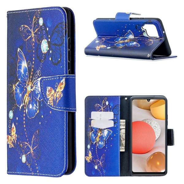 Wonderland Samsung Galaxy A42 5G Flippetui - Krystall Sommerfugler