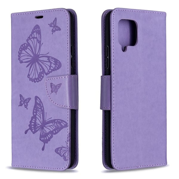 Butterfly Samsung Galaxy A42 5G Flippetui - Lilla