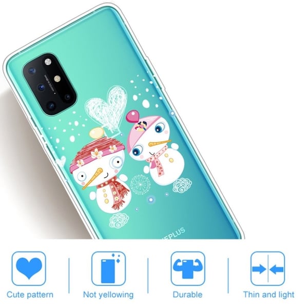 Juleveske til OnePlus 8T - Par Snømann