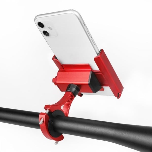 Universalholder for sykkeltelefon - Kort / Håndtak / Rød