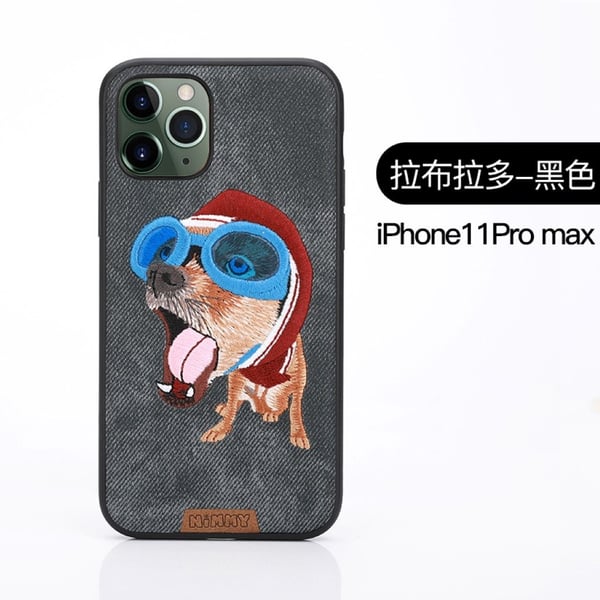 Nimmy Big Eyes iPhone 11 Pro Max broderet cover - Grøn