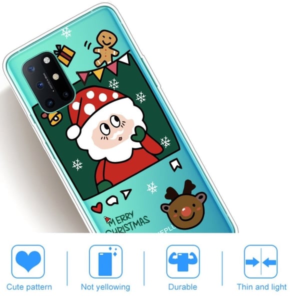 Christmas OnePlus 8T etui - Santa / kronhjort / Candy Canes