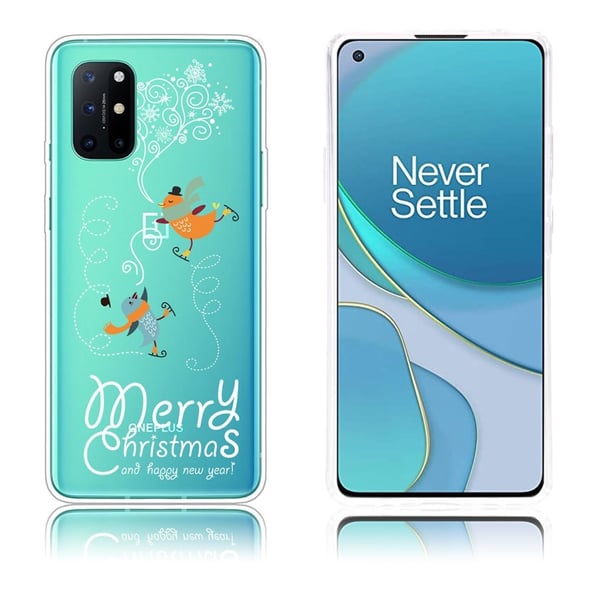 Christmas OnePlus 8T etui - Skiing Birds