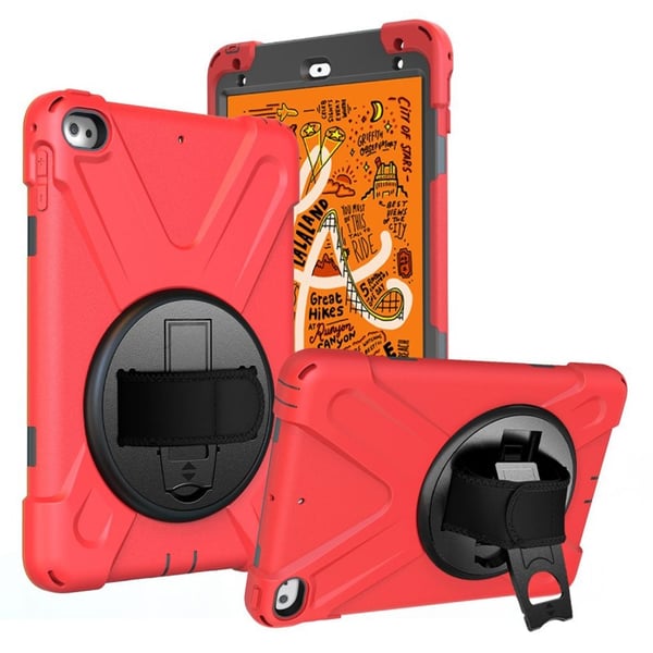 iPad Mini (2019) X-Shape Holdbare Hybrid Etui - Rød iPad Mini (2019) X-Shape Holdbare Hybrid Etui - Rød
