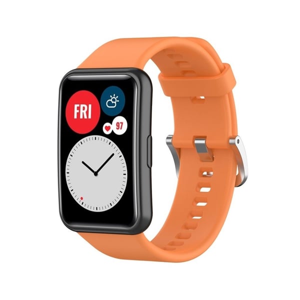 Huawei Watch Fit silikoninen kellonauha - Oranssi