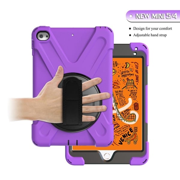 iPad Mini (2019) X-Shape hållbart hybridfodral - Lila