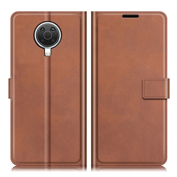 Wallet-style Lær Etui til Nokia G20 - Brun