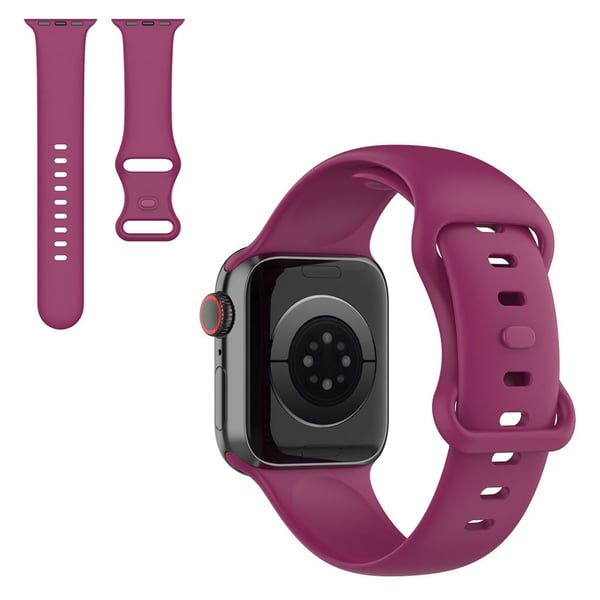 Silikonklokkerem til Apple Watch 40 mm - Vinrød / Størrelse: S