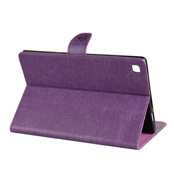 Samsung Galaxy Tab A7 10.4 (2020) Imprint Butterfly Flower Lær Etui - Lilla