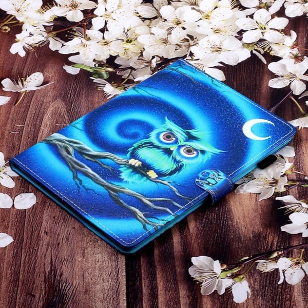 Samsung Galaxy Tab A7 10.4 (2020) Cool Mønster Lær Flippetui - Ugle i A Grein