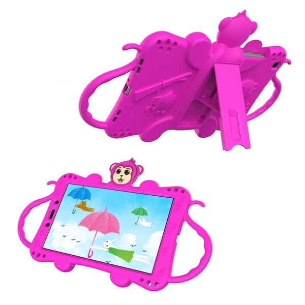 Monkey Stil Silikon Etui til Samsung Galaxy Tab A 8.0 (2019) - Rose Monkey Stil Silikon Etui til Samsung Galaxy Tab A 8.0 (2019) - Rose