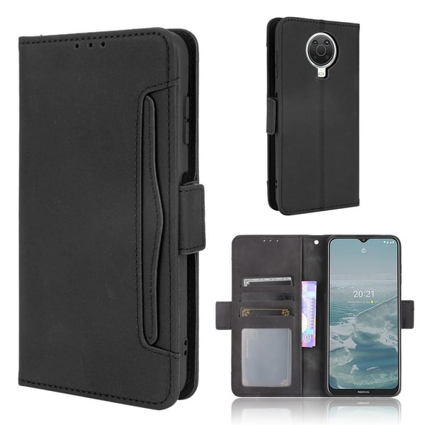 Modern-styled Lær Lommebok Etui til Nokia G20 - Svart Modern-styled Lær Lommebok Etui til Nokia G20 - Svart