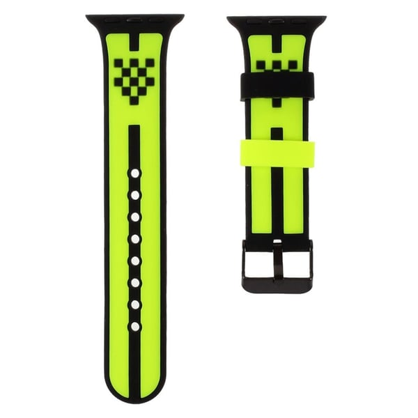 Apple Watch 42mm - 44mm TGVI'S klokkerem i silikon - Gulgrønn