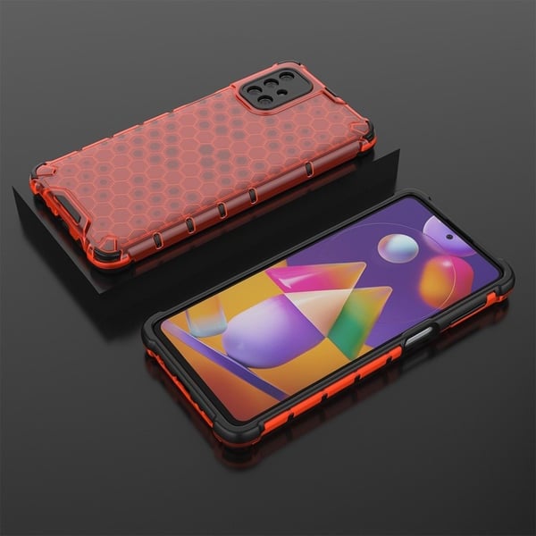 Bofink Honeycomb Samsung Galaxy M31s Etui - Rød
