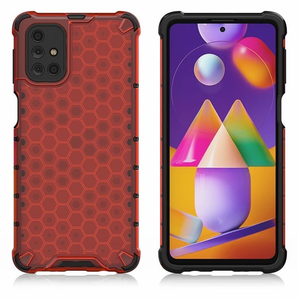 Bofink Honeycomb Samsung Galaxy M31s Etui - Rød