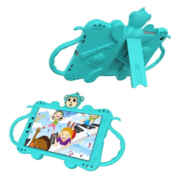 Monkey Stil Silikon Etui til Samsung Galaxy Tab A 8.0 (2019) - Cyan