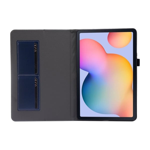 Crazy Horse Samsung Galaxy Tab S7 Lær Flippetui - Blå
