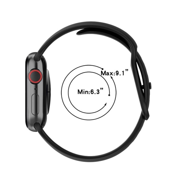 Apple Watch 42 mm - 44 mm klokkerem i silikon - Cyan / Størrelse: L