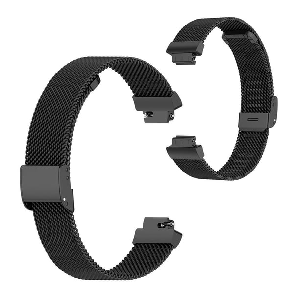 Fitbit Ace 2 / Inspire HR milanesisk urrem i rustfritt stål - Svart / Størrelse: L