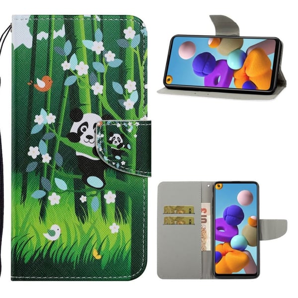Wonderland Samsung Galaxy A21s flip kuoret - Panda