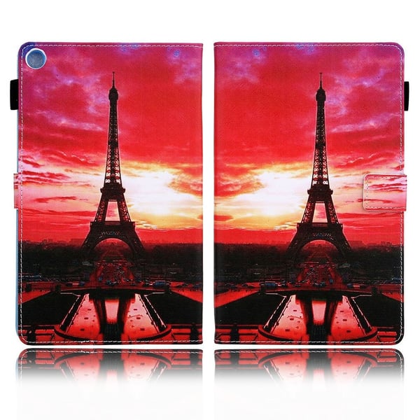 Cool Mønster Lær Flippetui til Samsung Galaxy Tab A7 10.4 (2020) - Dreamy Tower Cool Mønster Lær Flippetui til Samsung Galaxy Tab A7 10.4 (2020) - Dreamy Tower
