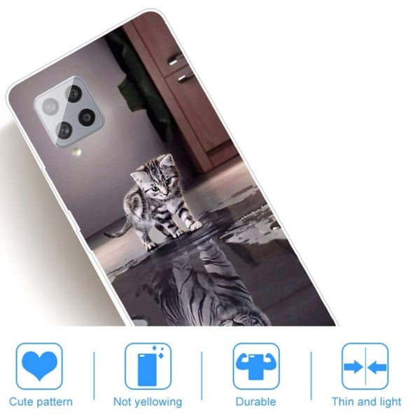 Deco Samsung Galaxy A42 5G Etui - Katt og Tiger Reflection