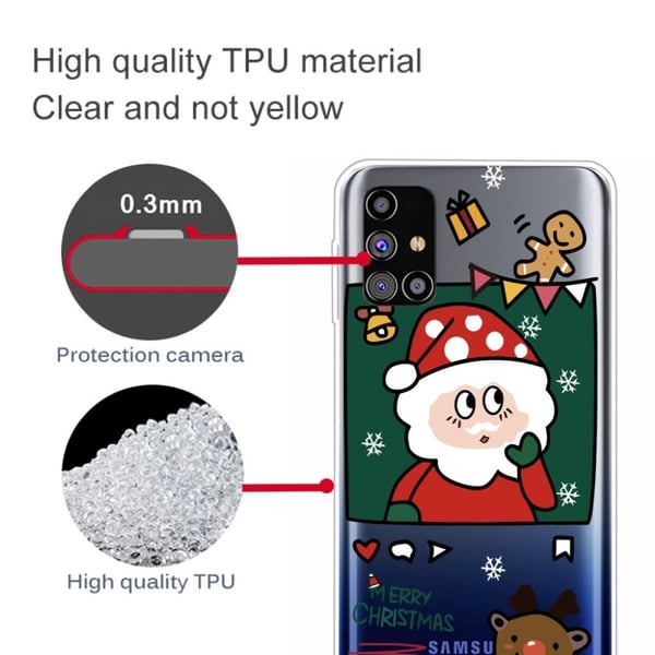 Juleveske til Samsung Galaxy M51 - Håndmalt Julenisse