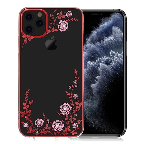 Kavaro iPhone 11 Pro Flora Crystal Case - Punainen Kavaro iPhone 11 Pro Flora Crystal Case - Punainen