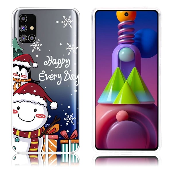Joulu Samsung Galaxy M51 tapauksessa - Lumiukko Ja Pingviini