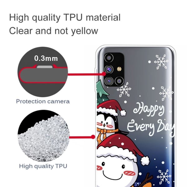 Joulu Samsung Galaxy M51 tapauksessa - Lumiukko Ja Pingviini