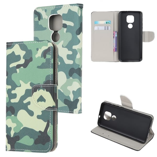 Wonderland Motorola Moto E7 Plus / G9 Play Flippetui - Camouflage