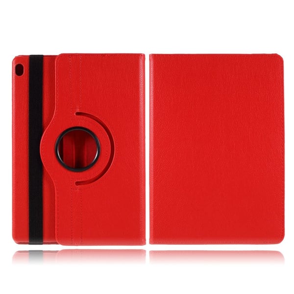 Lenovo Tab M10 360 graders roterbart lærveske - Rød