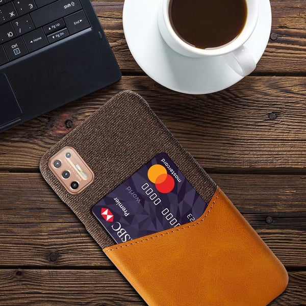 Bofink Motorola Moto G9 Plus Card Deksel - Brun