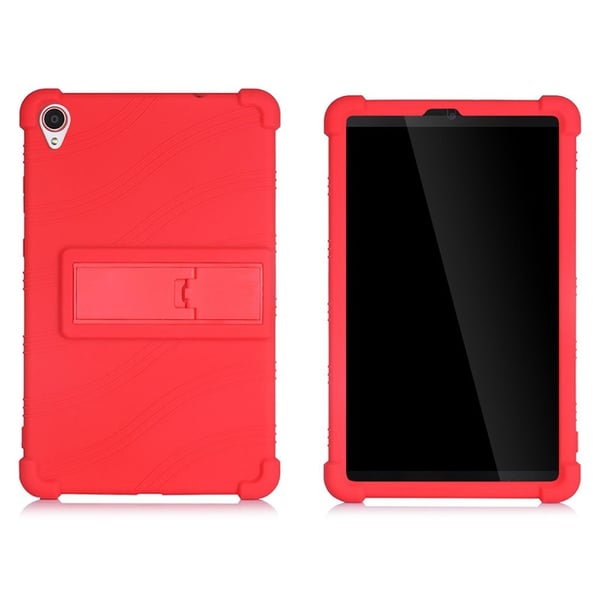 Lenovo Tab M8 (2. generasjon) FHD slide-out stil kickstand silikonveske - Rød