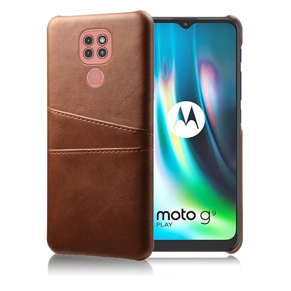 Dual Card Etui Motorola Moto G9 Play - Kaffe