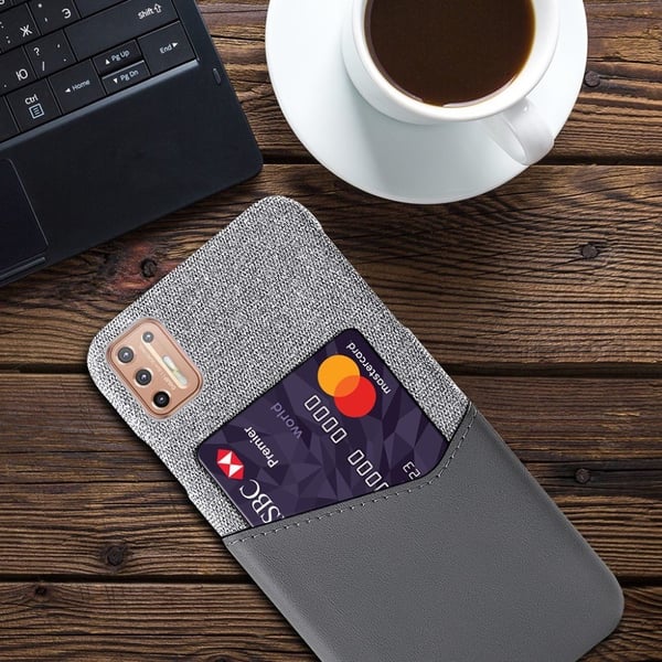 Bofink Motorola Moto G9 Plus Card Deksel - Grå