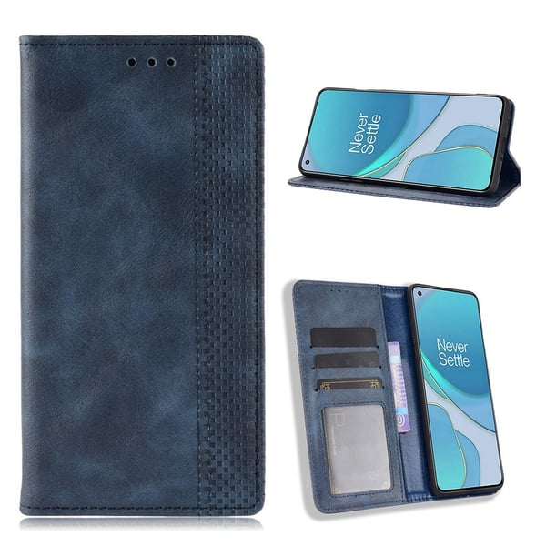 Bofink Vintage OnePlus 8T Lær Etui - Blå