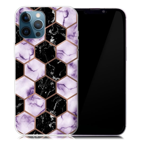 Marmordesign iPhone 13 Pro deksel - Bikakemarmor I Lilla