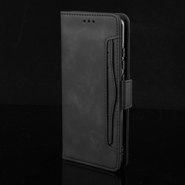 Modern-styled Lær Lommebok Etui til Alcatel 3l (2021) / 1s (2021) - Svart