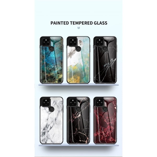 Fantasy Marble Google Pixel 5 Deksel - Svart Klinkekule