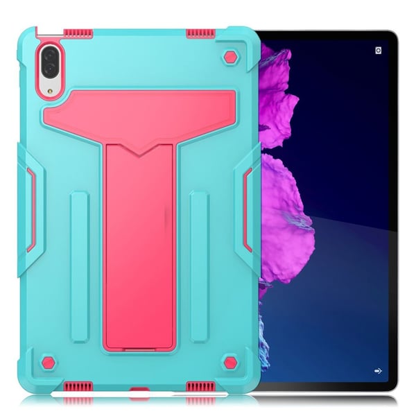 Lenovo Tab P11 Pro T-formet silikonveske med kickstand - Cyan / Rose