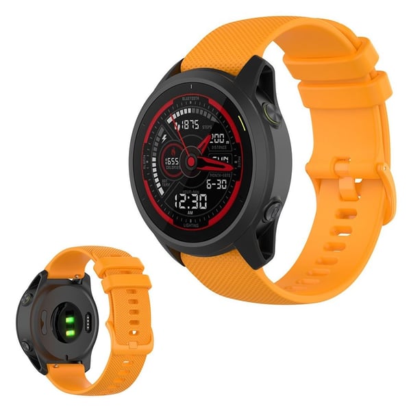 Garmin Forerunner 745 grid silikonarmbånd - Gul Rav