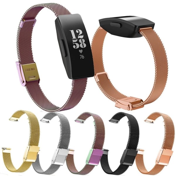 Fitbit Ace 2 / Inspire HR urrem i rustfritt stål med spennedesign - Gull