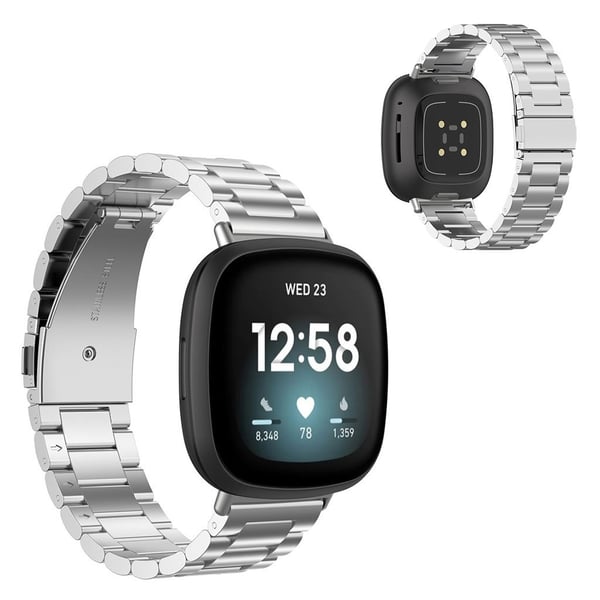 Fitbit Sense / Versa 3 klokkerem i rustfritt stål - Sølv