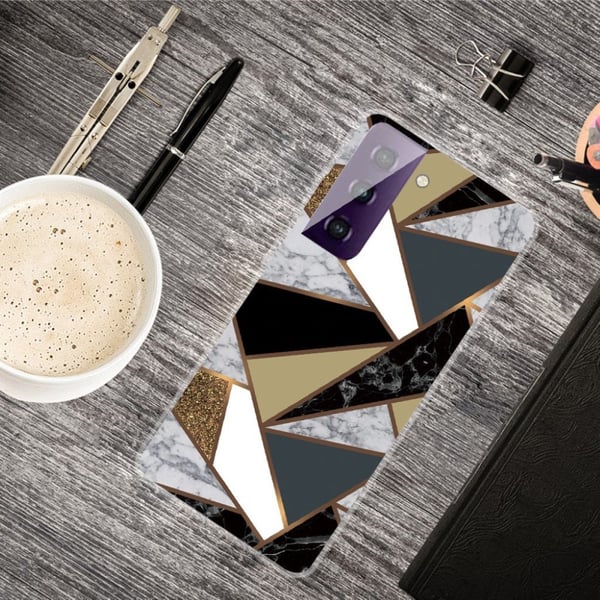Marmormotiv Samsung Galaxy S21 Plus 5G skal - Jordiska Marmorfragment