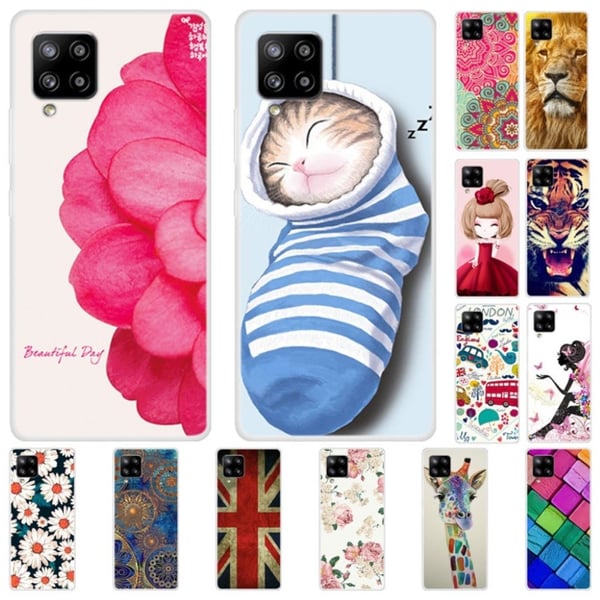 Deco Samsung Galaxy A42 5G Etui - Fargerik Firkanter
