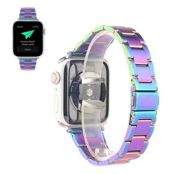 Apple Watch Series 6 / 5 44 mm fargerikt armbånd i rustfritt stål - Flerfarget