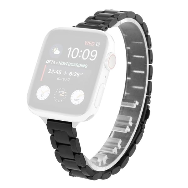 Apple Watch Series 6 / 5 44 mm enkel urrem i rustfritt stål - Svart